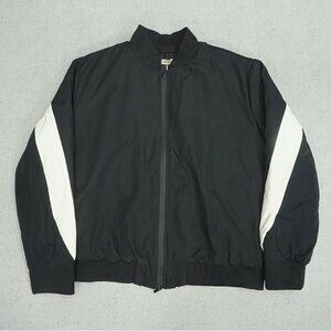 Fear of God Black And White Contrast Baseball Collar Zip Up Jacket